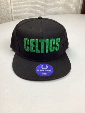 Ultra Game NBA Black Boston Celtics SnapBack Cap Hat NEW! Retail $39.99